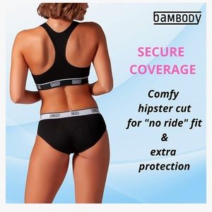 Set of 2!  Bambody period absorbent bamboo underwear size medium, New in package